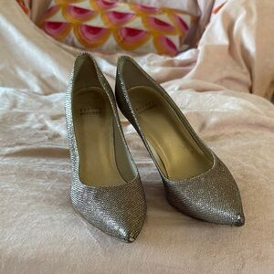 Stuart Weitzman Metallic Silver Heels